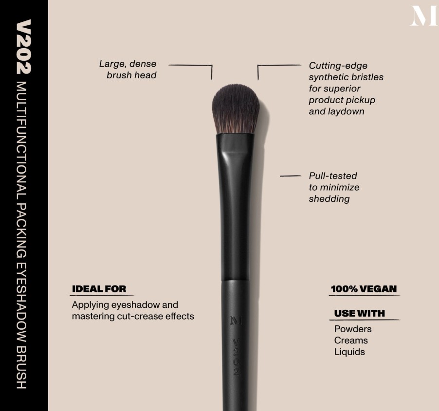 Brushes & Tools Morphe Vegan Brushes | V202 - Multifunctional Packing Eyeshadow Brush