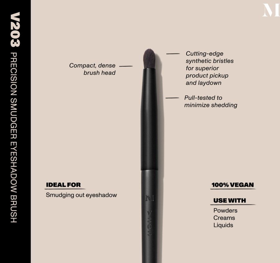 Brushes & Tools Morphe Vegan Brushes | V203 - Precision Smudger Eyeshadow Brush