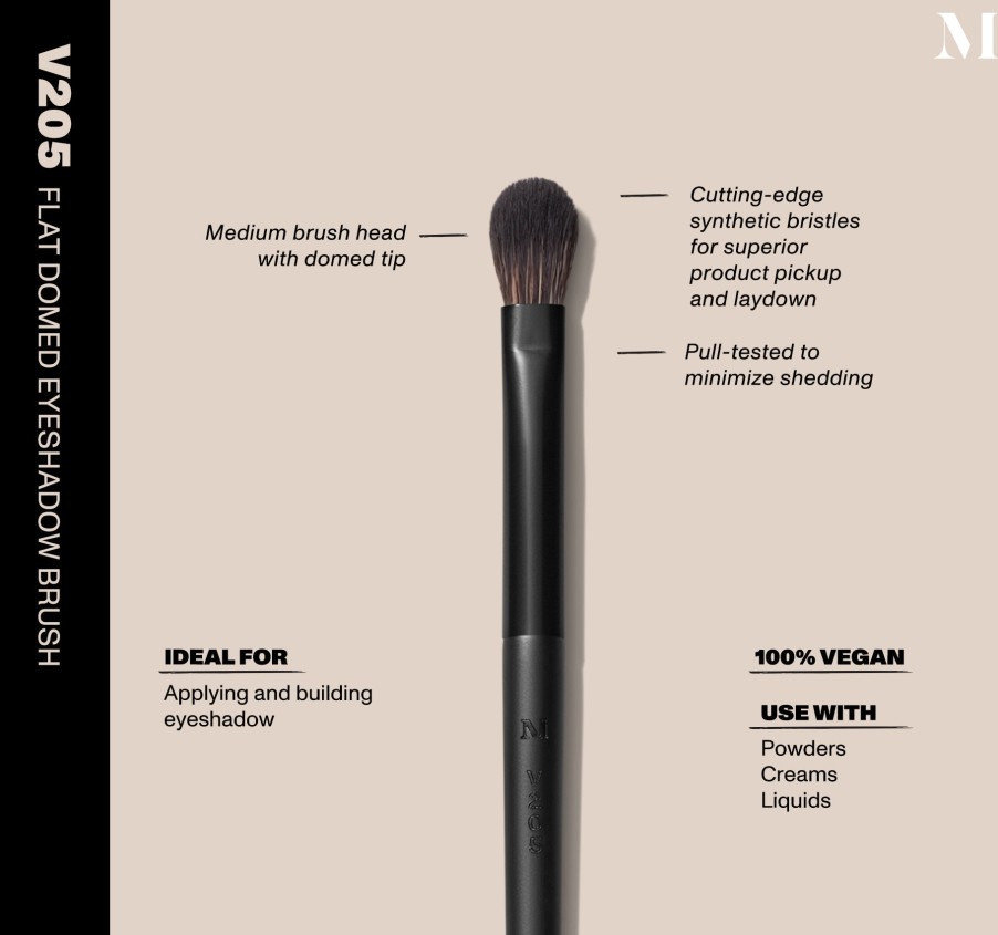 Brushes & Tools Morphe Vegan Brushes | V205 - Flat Domed Eyeshadow Brush